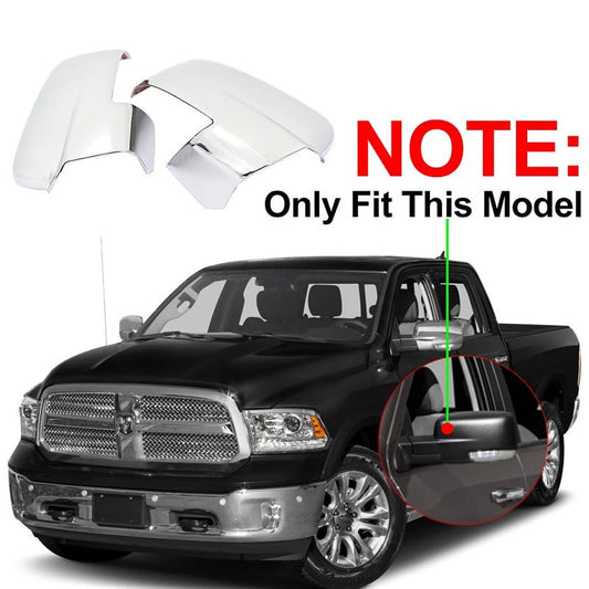 NINTE Rear View Mirror Cover for 13-18 Dodge Ram 1500 & 19-23 Ram 1500 Classic Chrome with Turn Sizeignal Cutouts