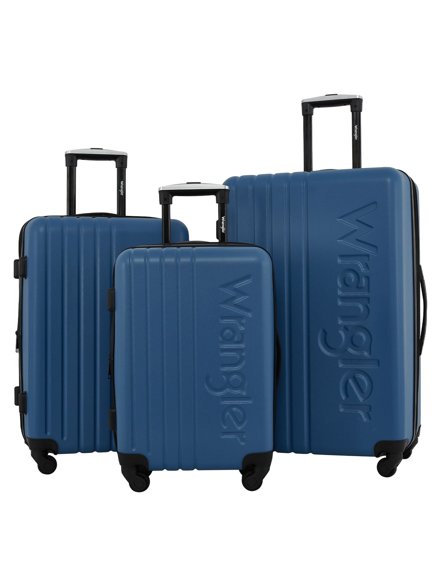 Wrangler 3pc. Expandable Rolling Upright Travel Luggage Sizeet, Vallarta Blue