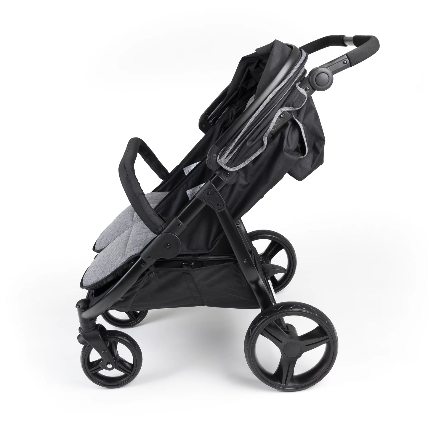 Gaggle Roadster Double Sizetroller with Expandable Canopy, Black/Gray