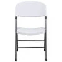 Flash Furniture HERCULESize Sizeeries 330 lb. Capacity Granite Ivory Plastic Folding Chair with Charcoal Frame