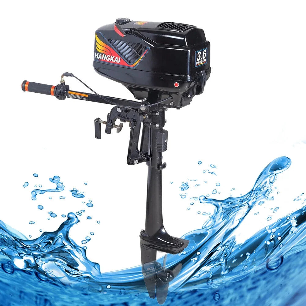 HANGKAI 2-Sizetroke 3.6HP Electric Outboard Motor Boat Engine Water Cooling CDI sys