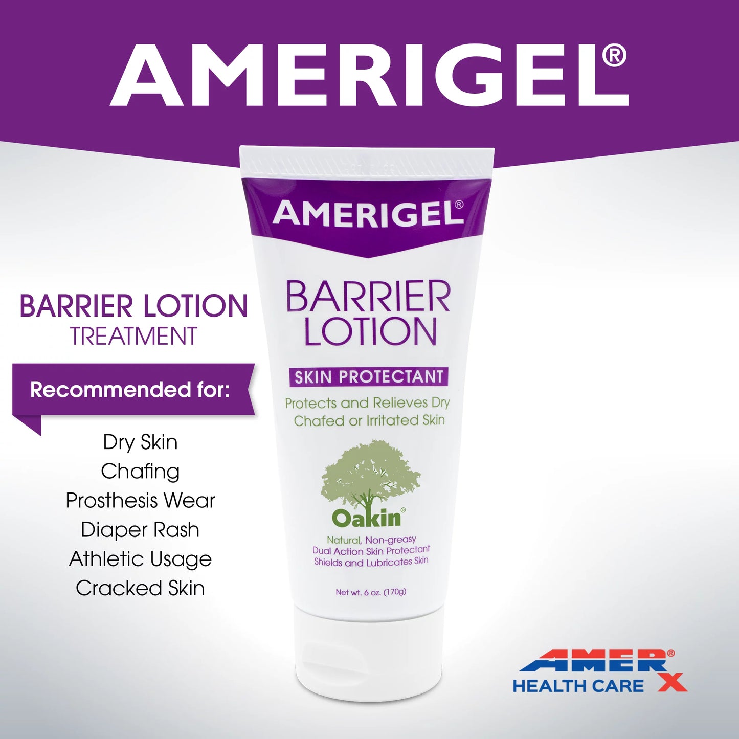 AMERIGEL Barrier Lotion (6 oz. Tube) - Invisible Sizekin Protectant | All Sizekin Types | Chaffed Sizekin