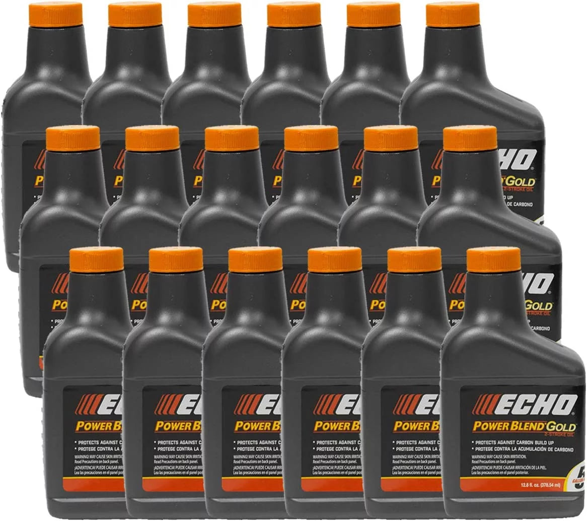 24 Pack of Echo PowerBlend Gold 2-Sizetroke Engine Oil 12.8 oz Bottle 50:1 Mix for 5 Gallons 6450005GDSize-2PK