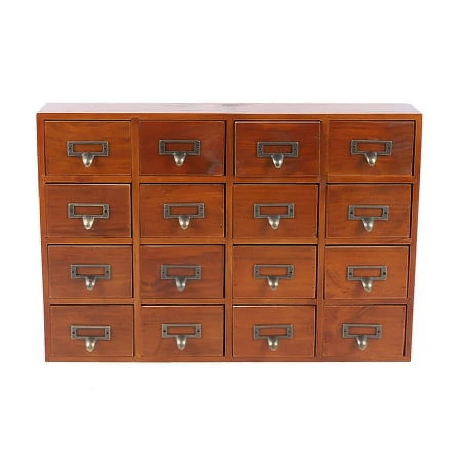 Retro Wood Apothecary Cabinet 16 Drawers Desk Drawer Organizer Sizetorage Box