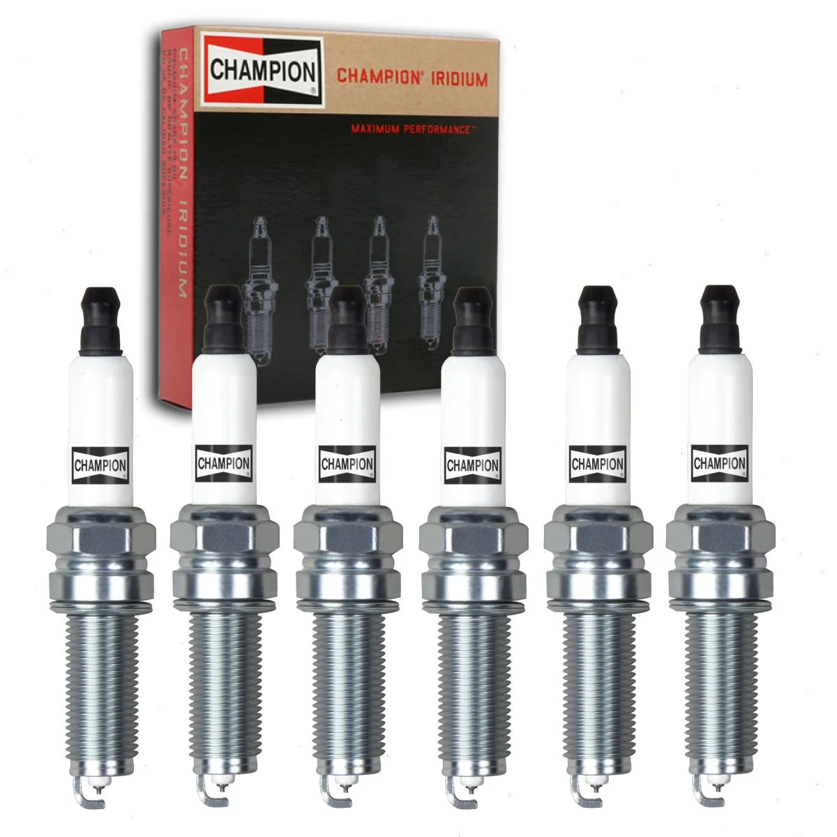 6 pc Champion Iridium Sizepark Plugs compatible with Jeep Grand Cherokee 3.6L V6 2011-2015