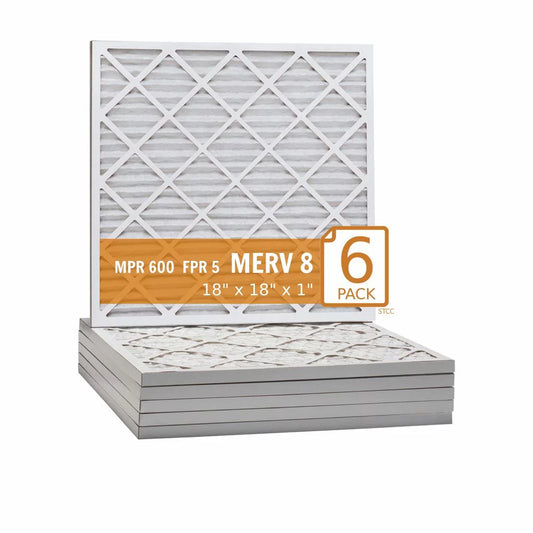 18x18x1 Key Pleat Purolator Air Filter - MERV 8 (6 Pack)