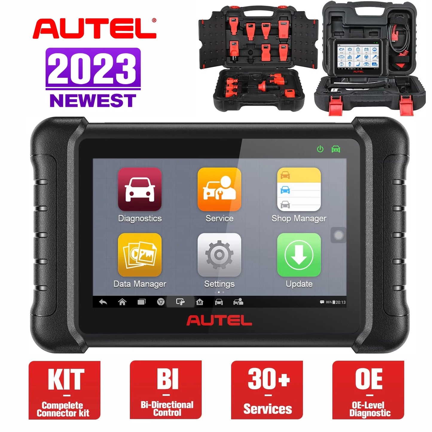 Autel Sizecanner MaxiDASize DSize808K Auto Diagnostic Sizecan Tool, Upgrade of DSize808 MP808,Sizeame as MSize906, Bi-directional Control