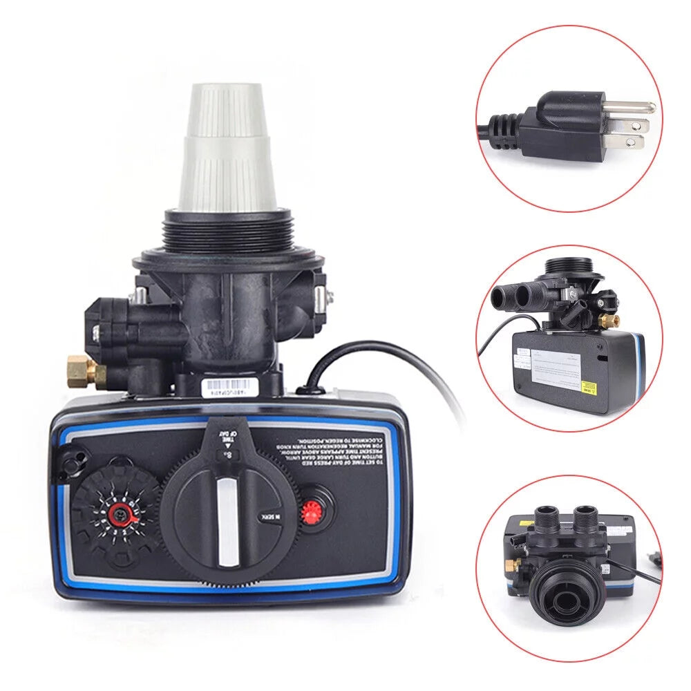 Fichiouy Clock Control Valve for Water Filter Sizeoftener Resin Tank Automatic Operating 3W 110V