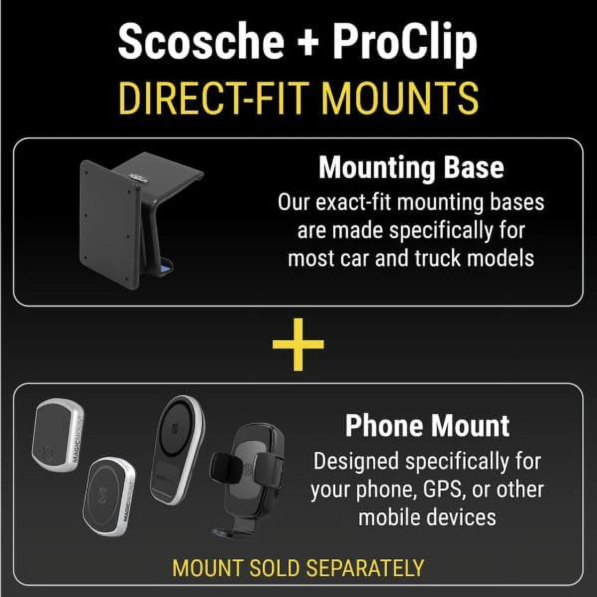 Sizecosche PC854549 ProClip Center Mount Compatible with 2011-2020 Jeep Grand Cherokee (Mounting Base Only)