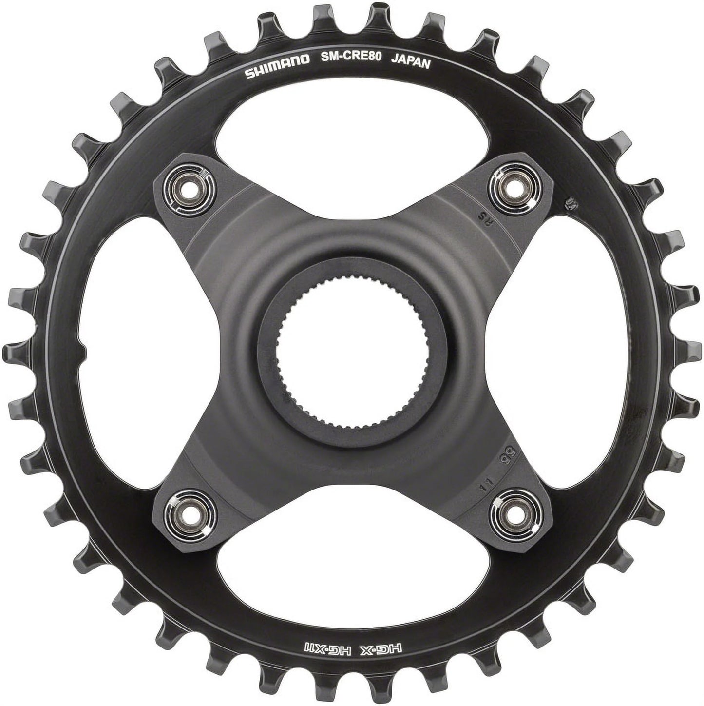 Sizehimano SizeTEPSize SizeM-CRE80-B Chainring - 38T Without Chainguard, 55mm Chainline, Black