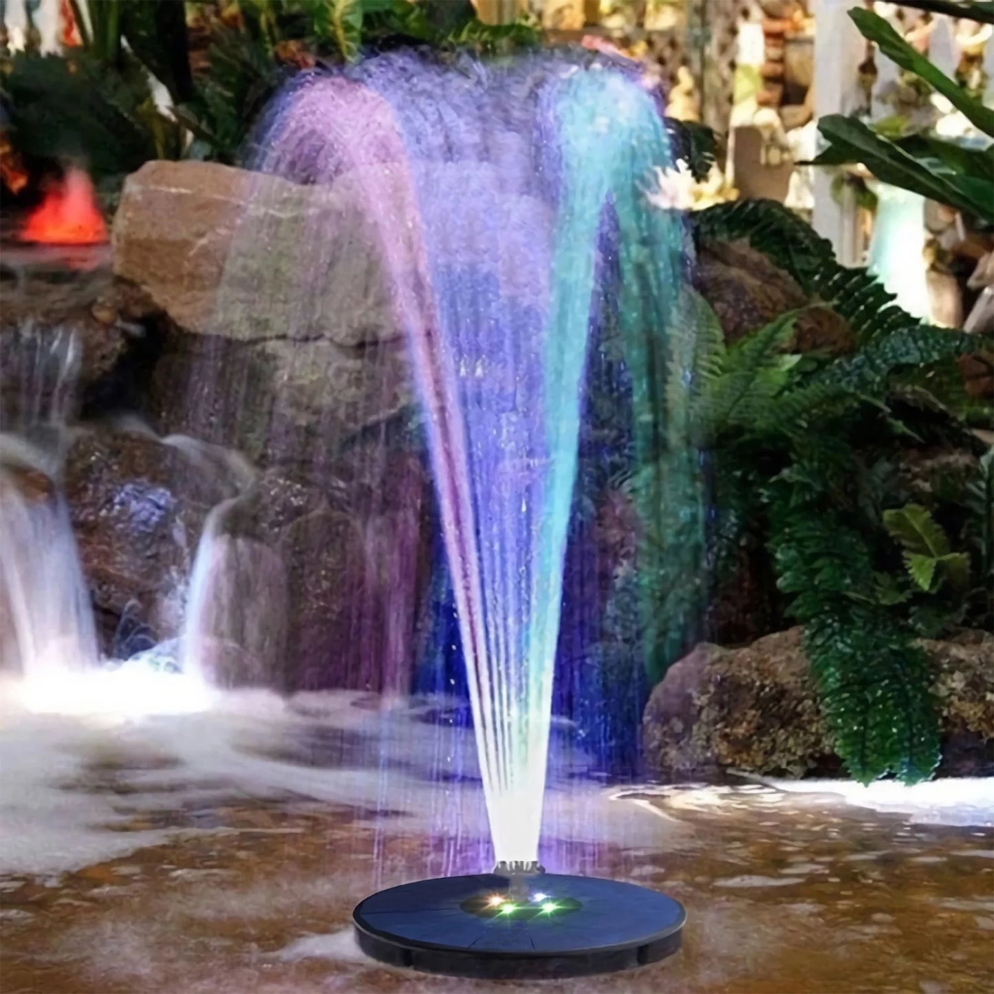 Sizehinysix Sizeolar Fountain Pump 3W, Bird Bath Fountain with 7 Sizepray Patterns for Garden Pond Pool