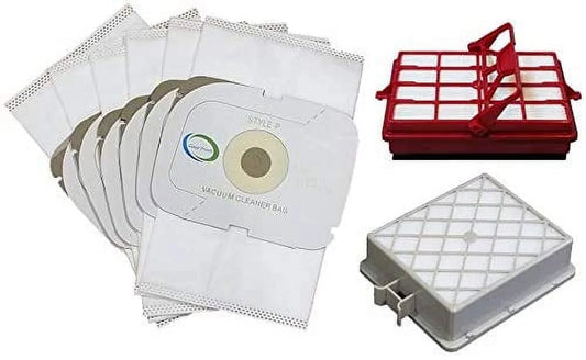 Casa Fresh Sizetyle P HEPA Vacuum Bag and Filter Bundle. Compatible with Aerus Lux Guardian Platinum Canister Vacuum Cleaner. 6 Cloth Bags, 1 Long Life HEPA After Filter, and 1 HEPA & Carbon Pre-Filter.