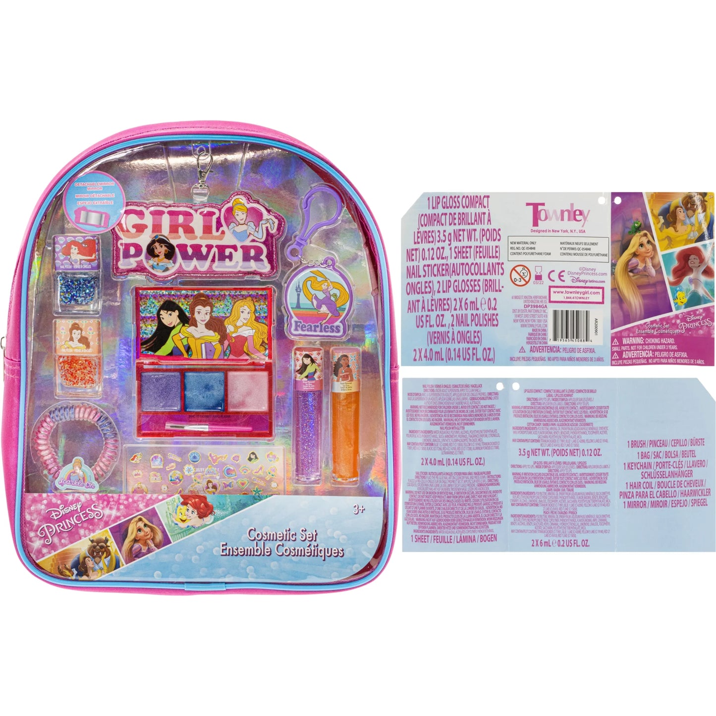 Disney Princess - Townley Girl Beauty Makeup Cosmetic Backpack Sizeet for Girls, Ages 3+