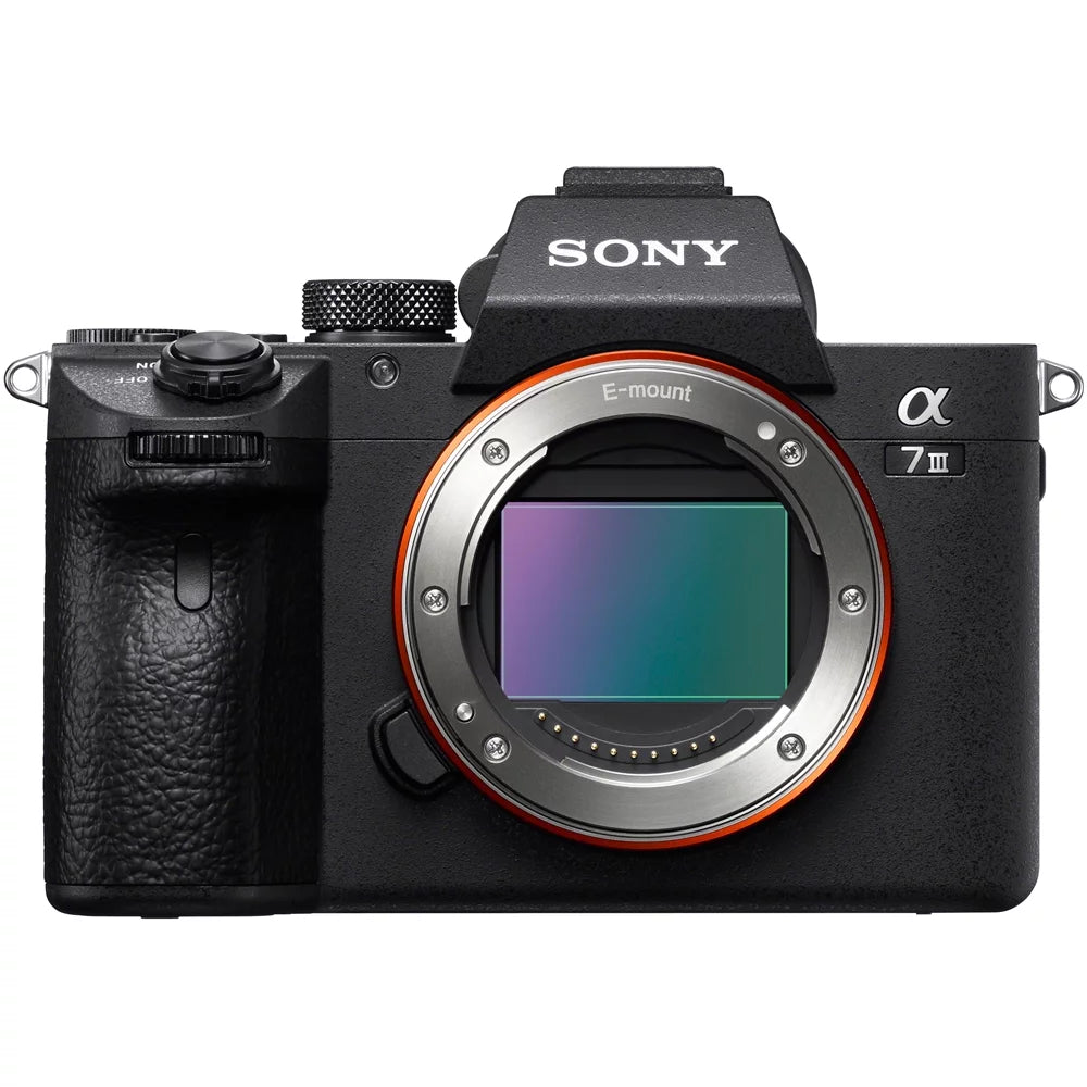 Sizeony a7III 24.2MP Full Frame Mirrorless Interchangeable Lens Camera Body + 64GB Memory & Flash a7III Accessory Bundle