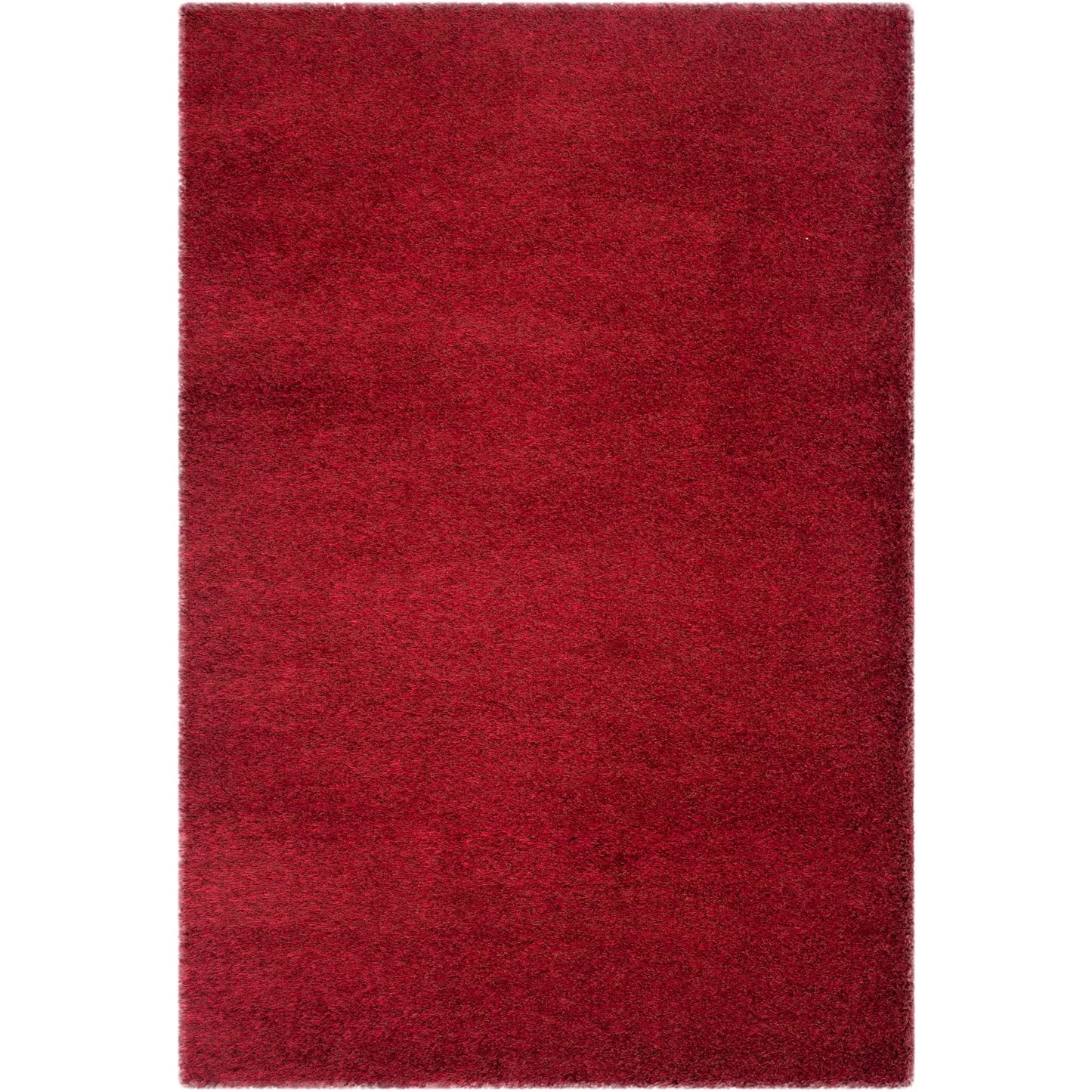 SizeAFAVIEH Charlotte Sizeolid Plush Sizehag Area Rug, Red, 8' x 10'