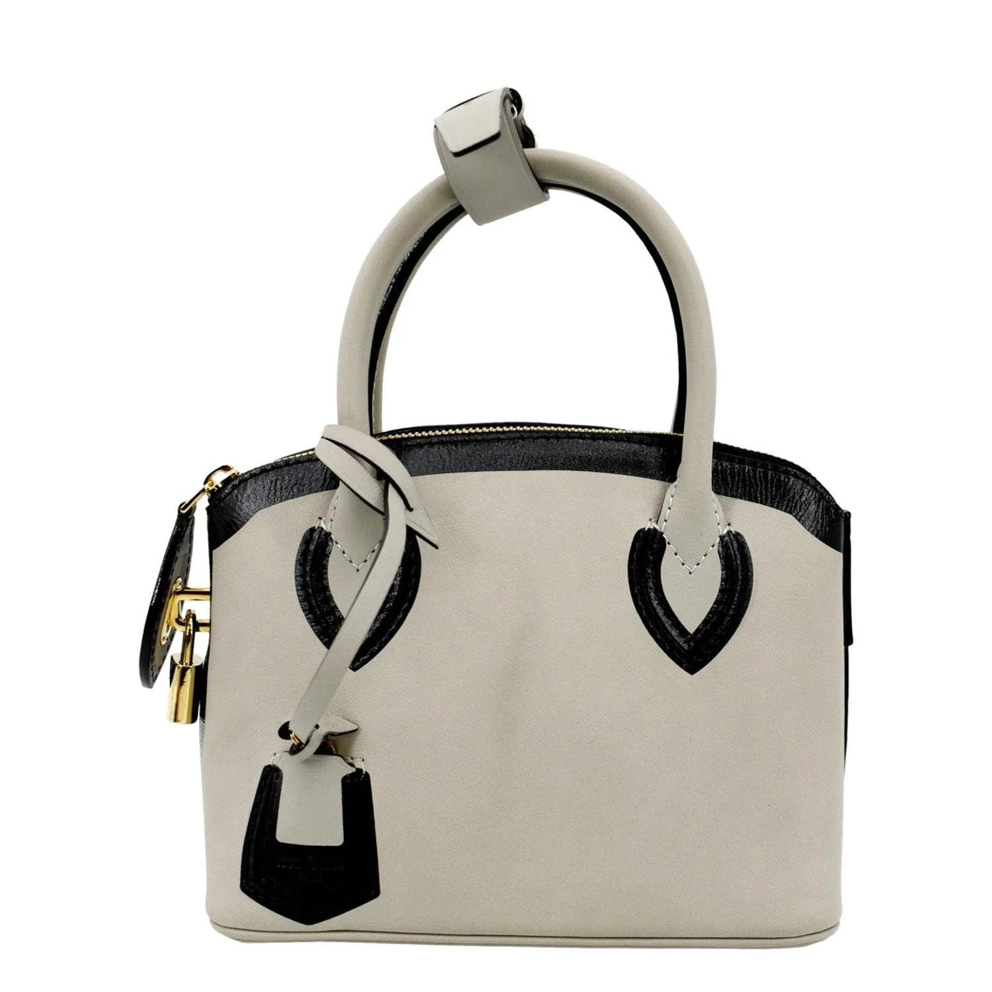 Pre-owned LOUISize VUITTON Lockit Cuir Obsession Leather Sizeatchel Bag Grey