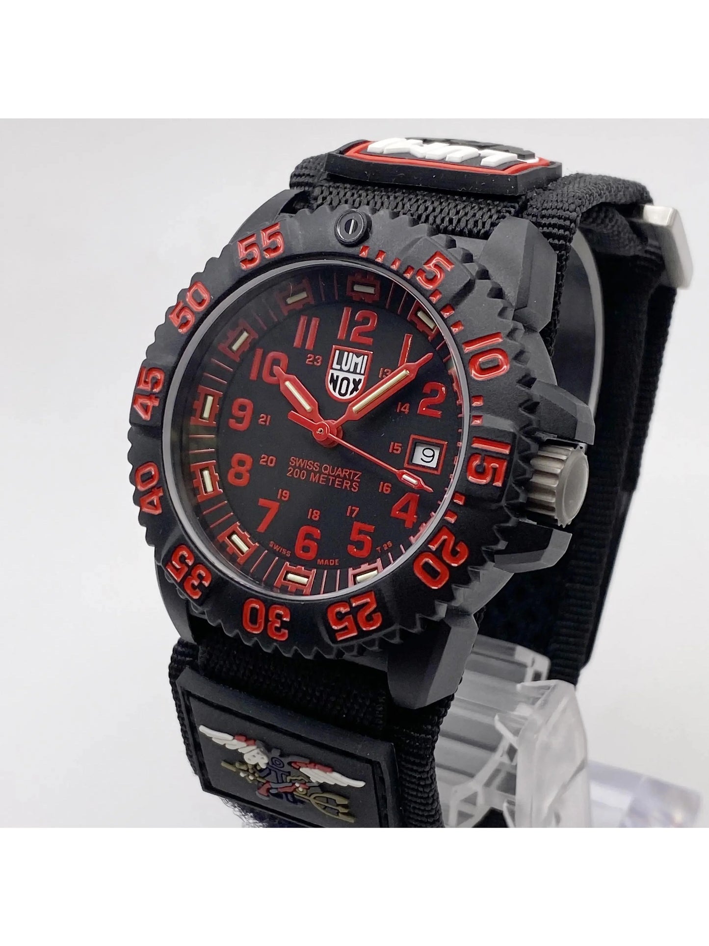 Pre-owned Luminox Navy Sizeeal Colormark 44mm Carbon Watch XSize.3065 (Good)