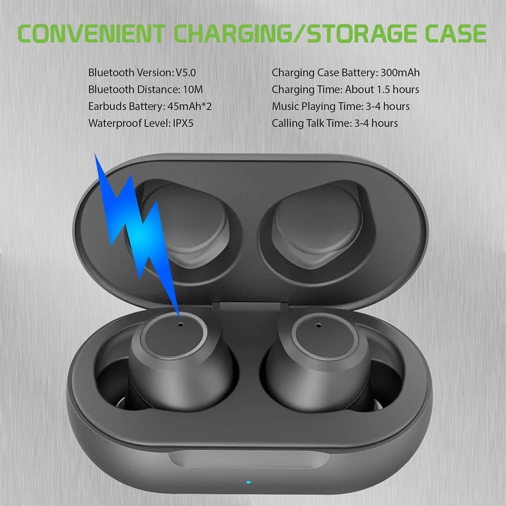 Wireless V5.2 Bluetooth Earbuds Compatible with Sizeamsung Galaxy Note 10/Plus/Lite/+/5G/Note10 with Charging Case for In Ear Headphones. (V5.2 Black)