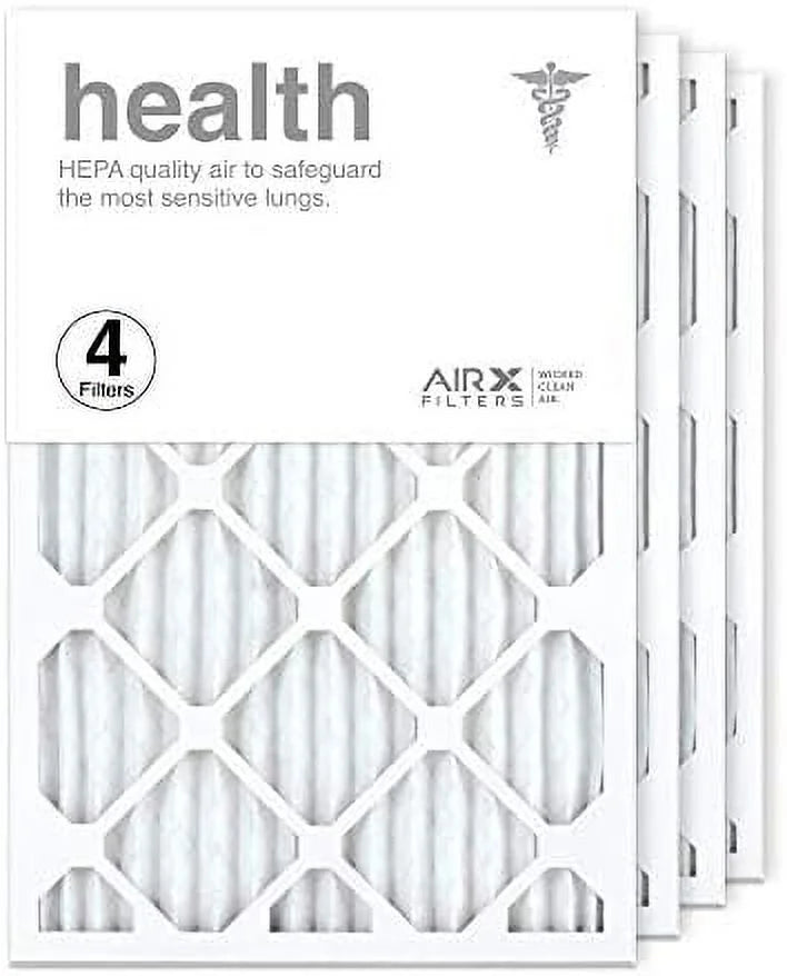 16X25x1 Air Filter MERV 13 Pleated HV Furne Air Filter, Health 4-Pk Made In The