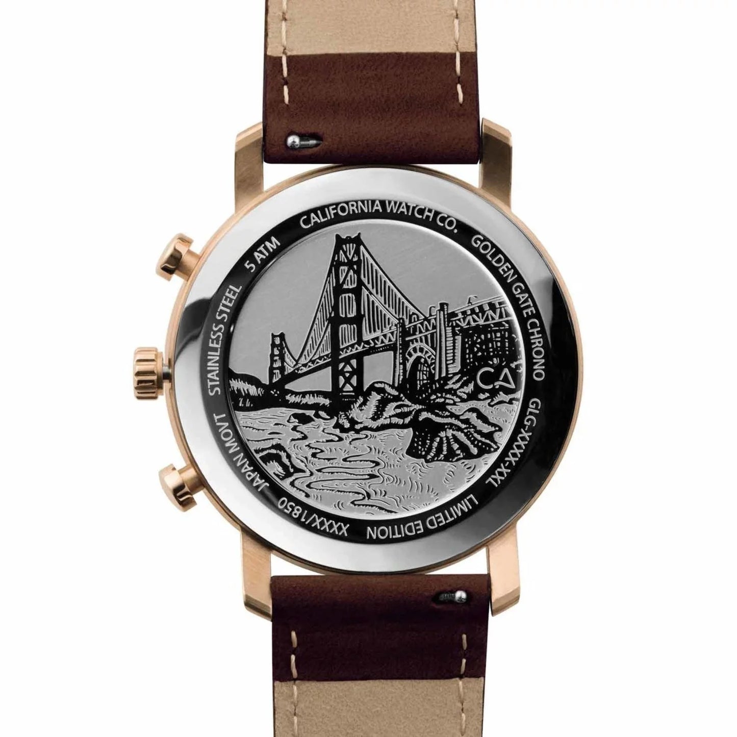 California Watch Co. Golden Gate Chrono Leather Rose Gold Ivory