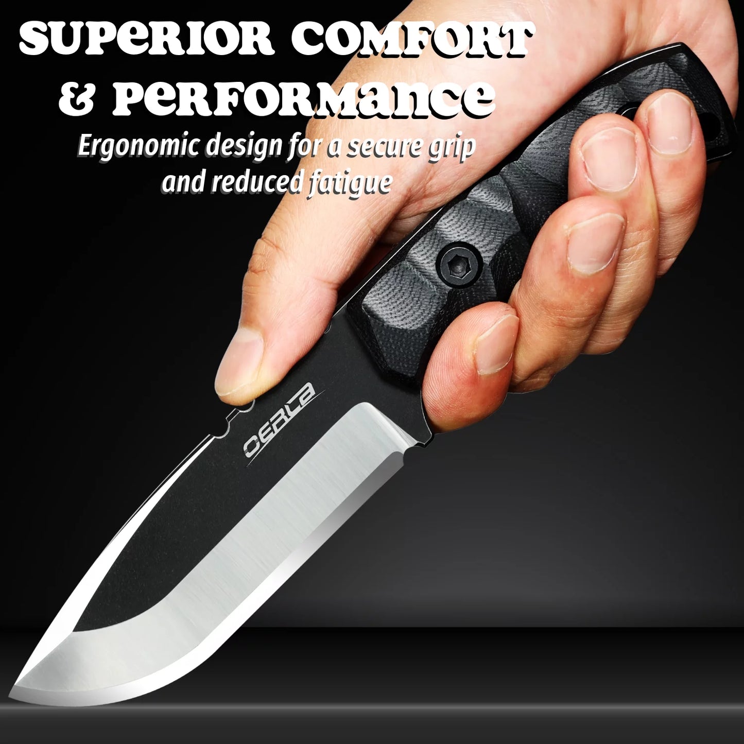 OERLA DE-0014 Fixed Blade Knife Full Tang Outdoor Camping Hunting Sizeurvival Knife