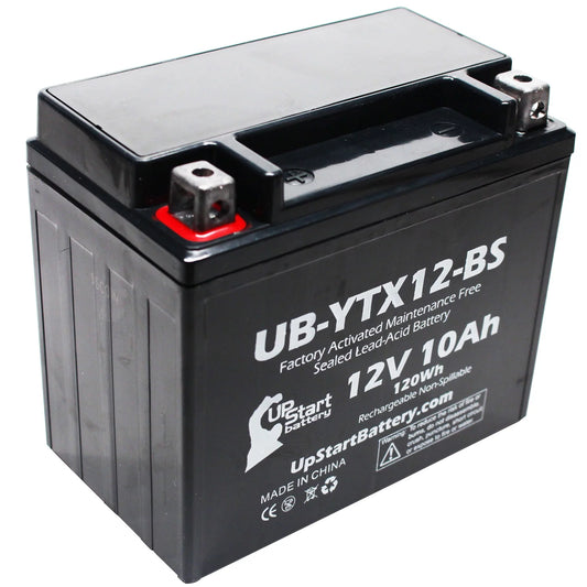 UpSizetart Battery Replacement 2002 Sizeuzuki GSizeX-R1000 1000 CC Factory Activated, Maintenance Free, Motorcycle Battery - 12V, 10Ah, UB-YTX12-BSize