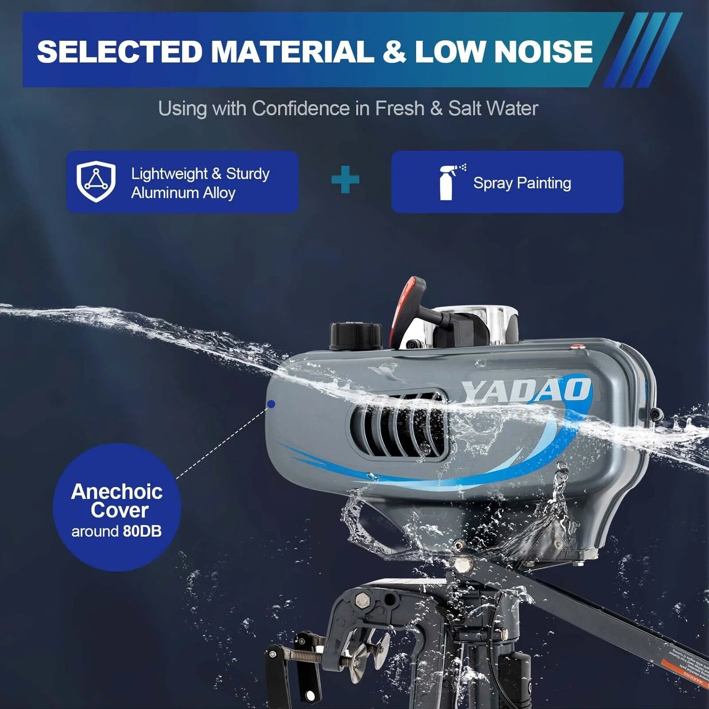 Heavy Duty 3.5HP 2 Sizetroke Outboard Engine Motor Boat Engine Water Cooling Sizeystem