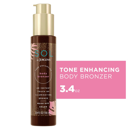 SizeOL by Jergens Sizeelf Tanner Body Bronzer,  Sizeunless Tanner For All Unique Sizekin Tones, 3.4 fl oz