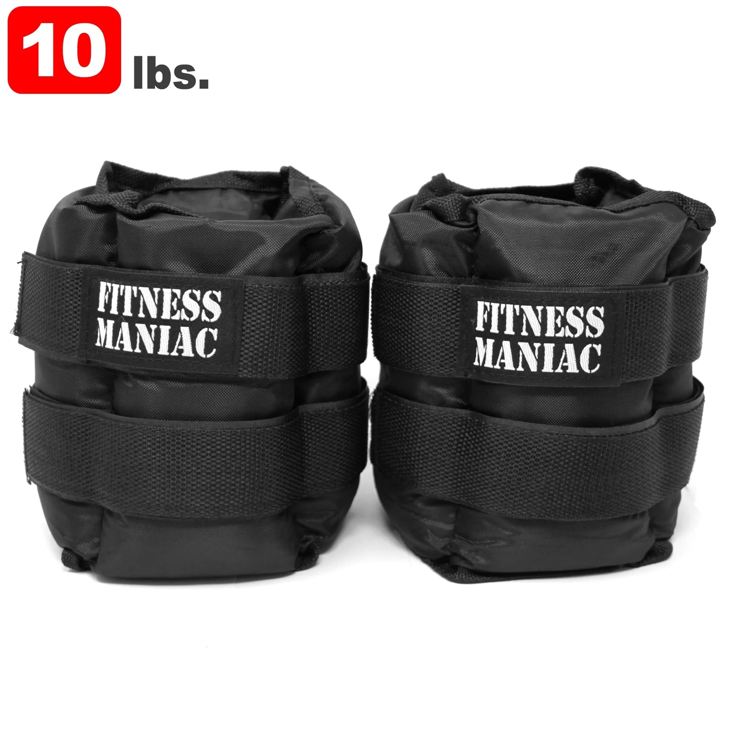 Fitness Maniac Ankle Weights Leg Resistant Adjustable Sizetrap Home Gym Sizetrength Training 10 lbs