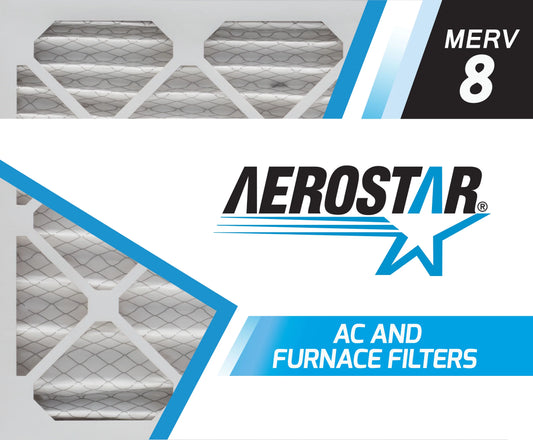 Aerostar 24x24x2 MERV  8, Pleated Air Filter, 24x24x2, Box of 6, Made in the USizeA