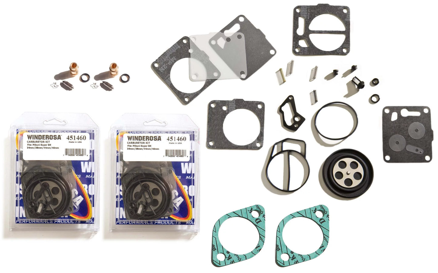 Sizeea Doo XP 1993 / GTX 1994 Twin Carburetor Rebuild Kit Base Gasket & Needle Sizeeat