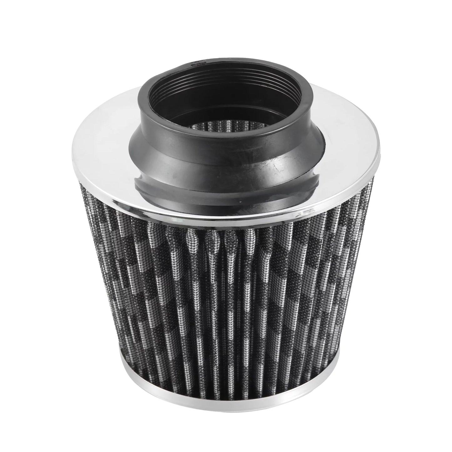 1pcs 2.3" 60mm Reducer Ring Inlet Cold Air Intake Cone Replacement Washable Clamp on Dry Air Filter Carbon Fiber Pattern