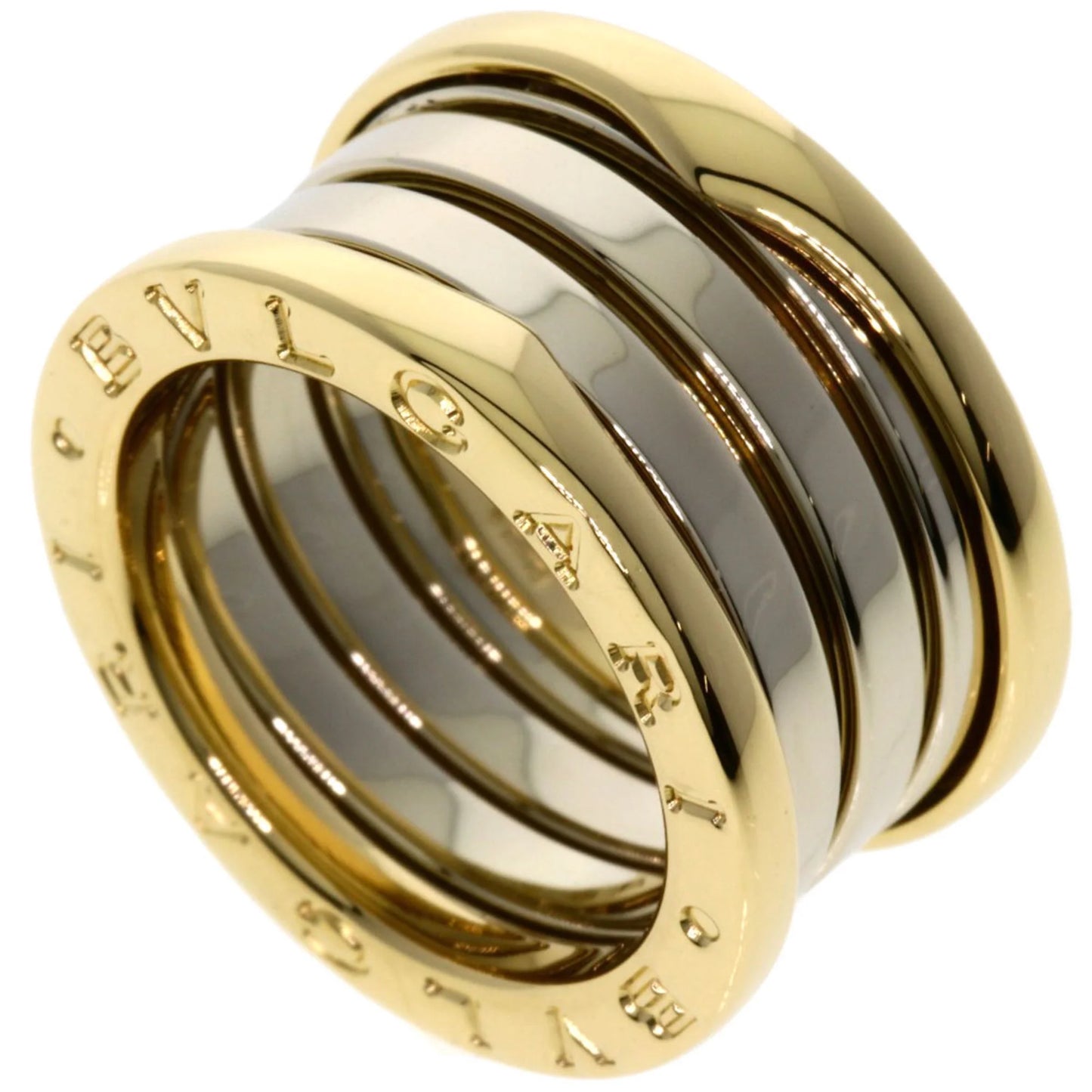 Pre-Owned Bvlgari B-zero1 4 Band M Ginza Limited #47 Ring K18 Yellow Gold/K18WG Women's BVLGARI (Good)