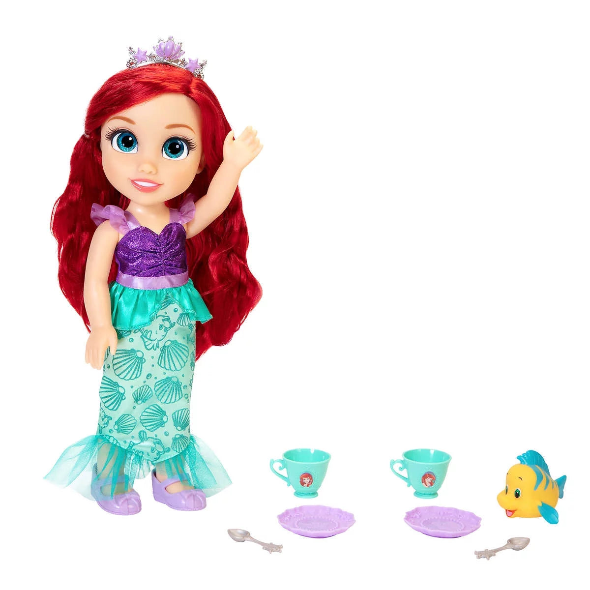 Disney Princess Doll Tea Time W Ith Ariel And Flounder