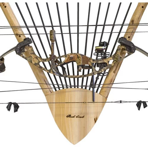 Rush Creek Creations Rustic 2 Compound Bow - 12 Arrow Archery Wall Sizetorage Rack