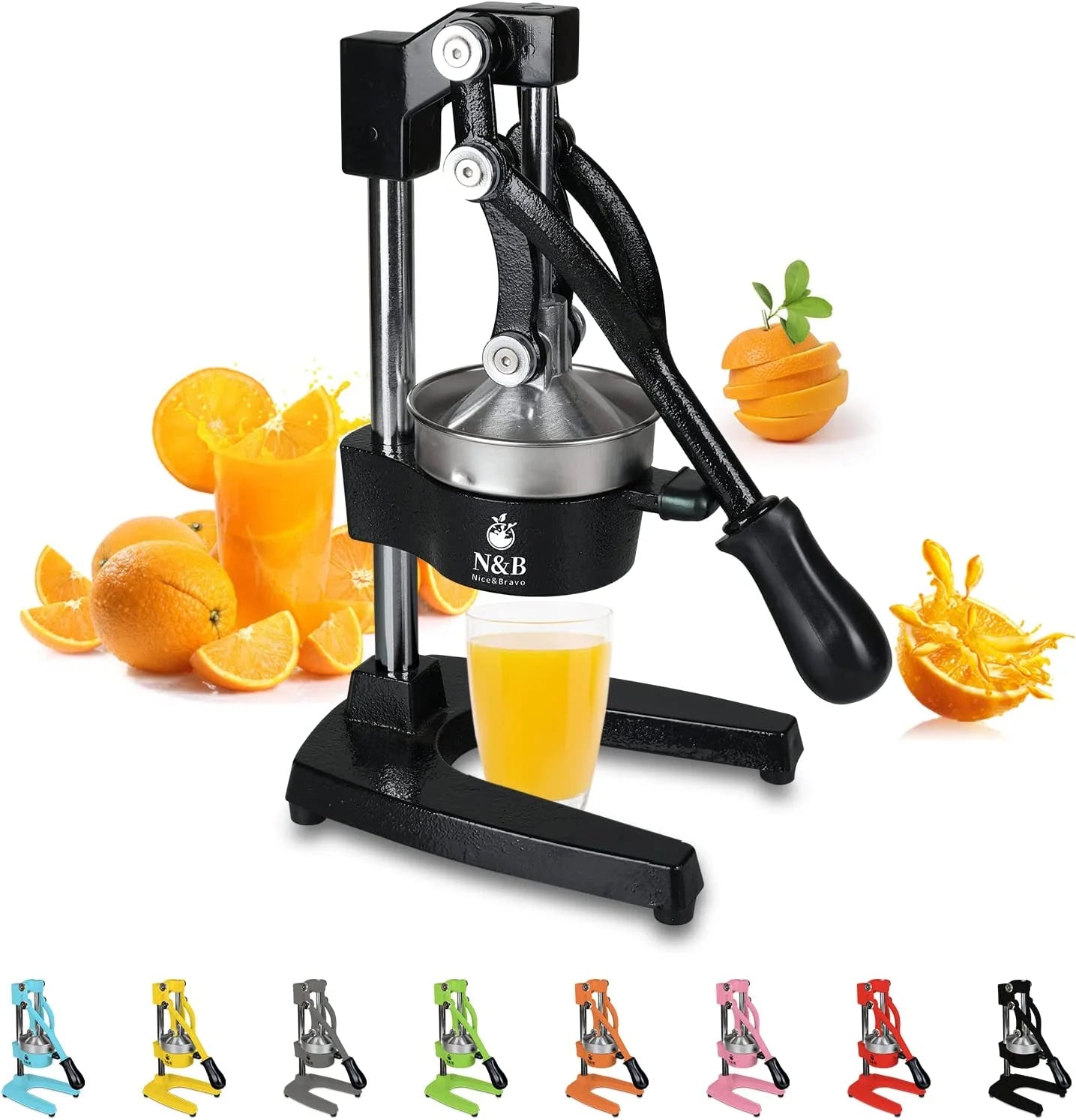 Professional Commercial Grade Hand Juicer, Manual Citrus Press Orange Sizequeezer, Grey