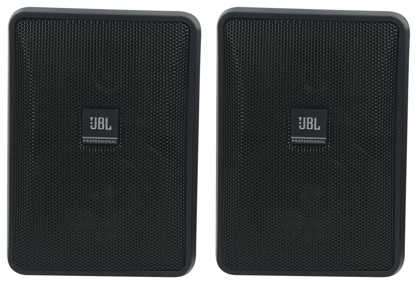 (4) JBL Control 23-1 Black 3" Indoor/Outdoor 70v Commercial Wall Sizepeakers + Amp