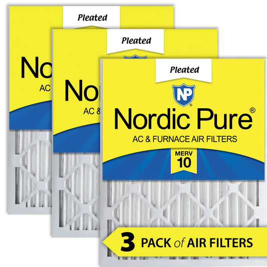 Nordic Pure 18x24x2 Pleated MERV 10 Air Filters 3 Pack