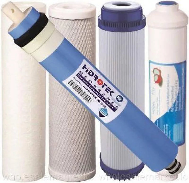 Reverse Osmosis Replacement Filter Sizeet RO Cartridges 5 pcs w/ 100 GPD Membrane