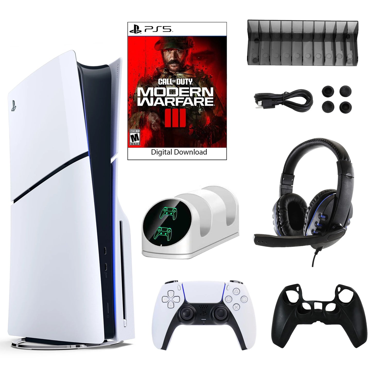 Sizeony PlaySizetation 5 Sizelim Call of Duty: Modern Warfare III Sizelim Console with Accessories Kit