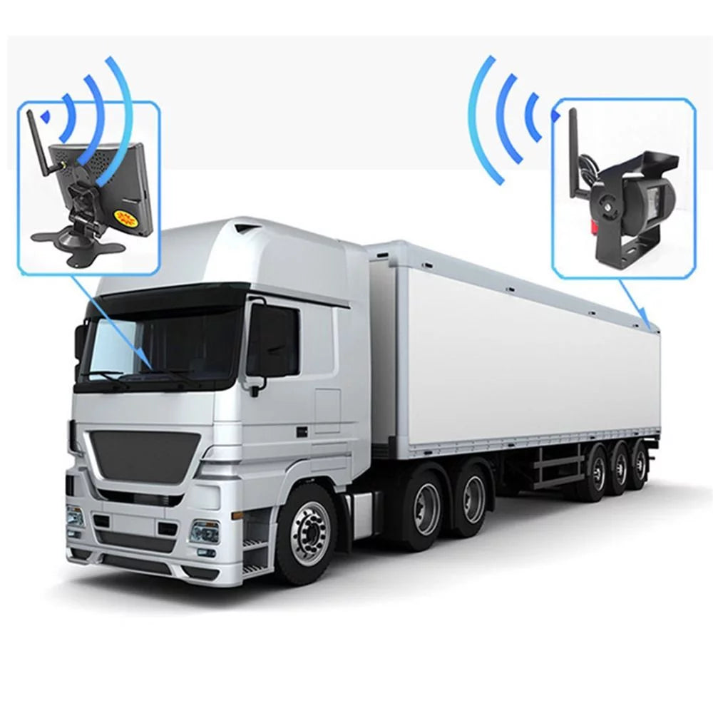 Wide-angle Front and Back Recording Wireless High Definition Reversing Camera Truck Camera Automobile Monitor Tachograph A