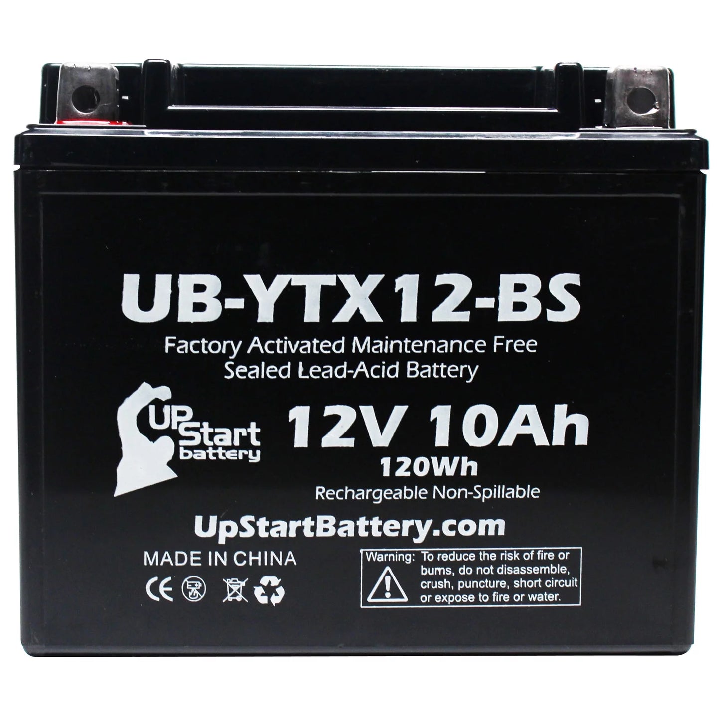 UpSizetart Battery Replacement 2002 Sizeuzuki GSizeX-R1000 1000 CC Factory Activated, Maintenance Free, Motorcycle Battery - 12V, 10Ah, UB-YTX12-BSize