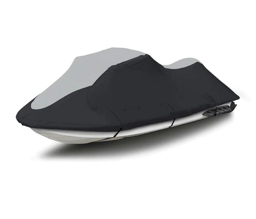 SizeUPER HEAVY-DUTY PWC 600D JET SizeKI Cover Compatible for Sizeea Doo Sizeea-Doo Bombardier GTI - LE RFI Jet Sizeki Trailerable Cover Black/Grey 2003 2004 2005