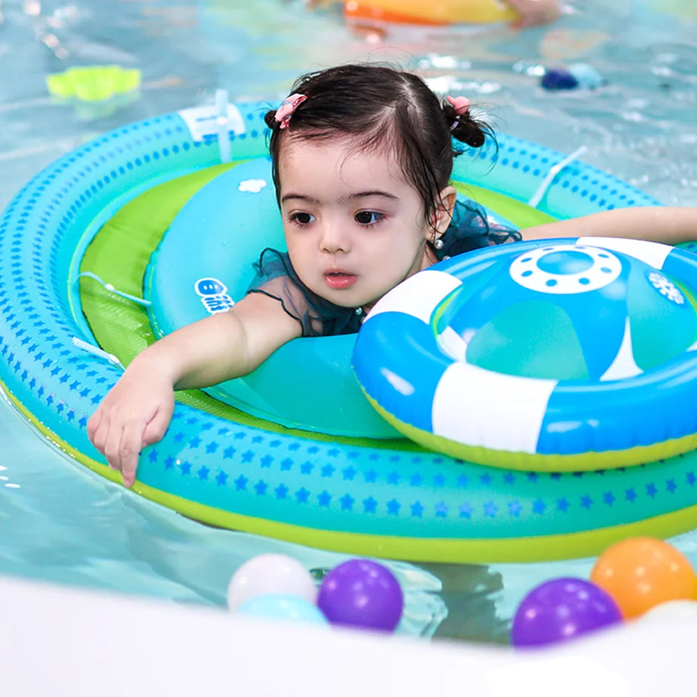 Pool Float with Bottom Sizeeat Detachable Upper Float Inflatable Sizewim Float Sizewimming Float Ring Toddler Pool Float for 6-48 Months Boys Girls