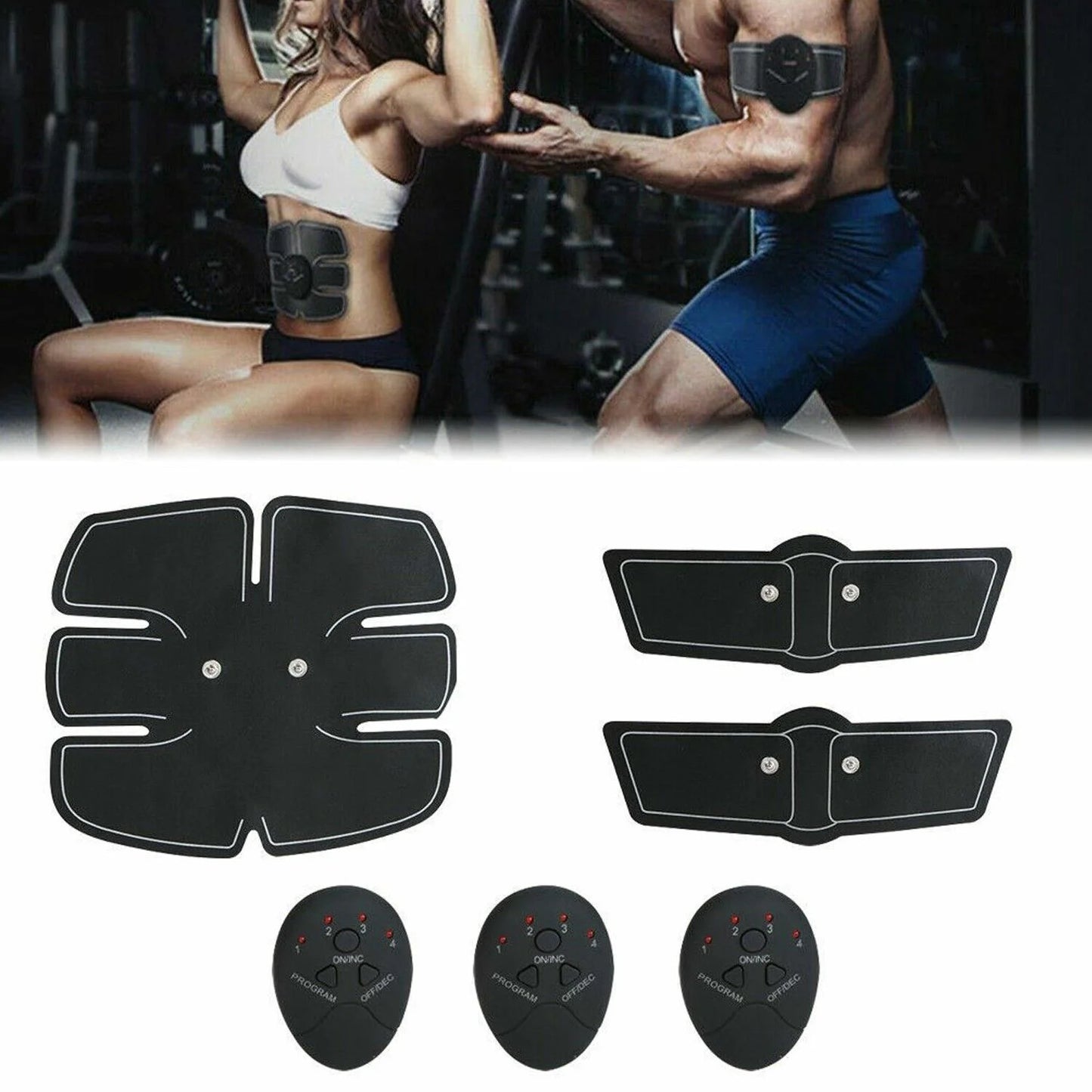 Electric Muscle Toner Fitness Binder Gym Machine ABSize Toning Fat Burner Belt