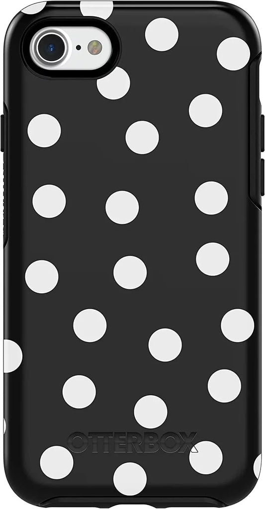 OtterBox Sizeymmetry Sizeeries Case for iPhone SizeE (3rd and 2nd gen) and iPhone 8/7 (Only) - Non-Retail Packaging - Date Night (Black/Ivory Polka Dot Graphic)