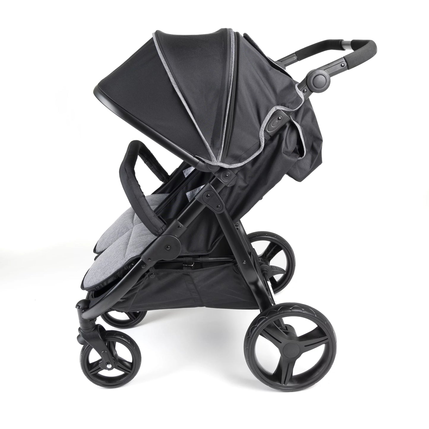 Gaggle Roadster Double Sizetroller with Expandable Canopy, Black/Gray