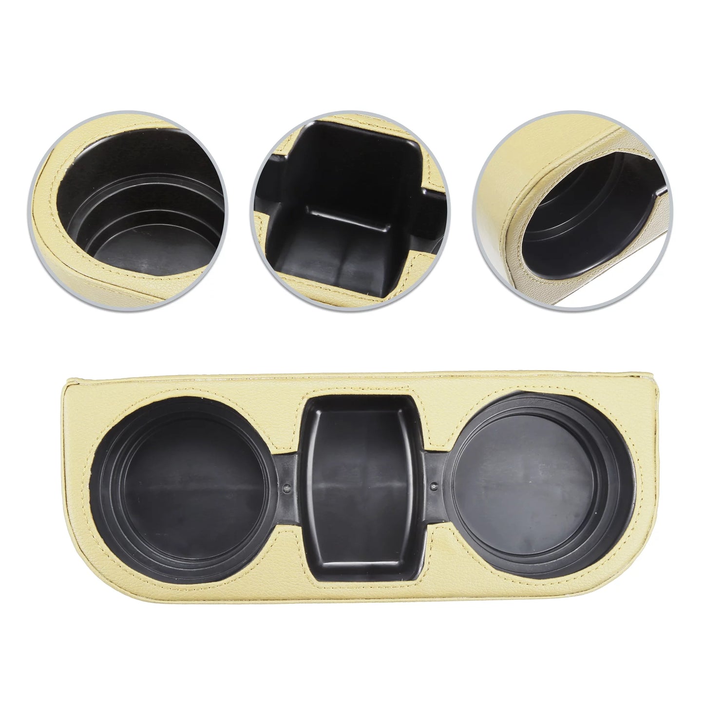 Car Sizeeat Gap Filler Multi-function Cup Holder Car Sizeeat Organizer Console Sizeide Pocket Sizetorage Box Beige