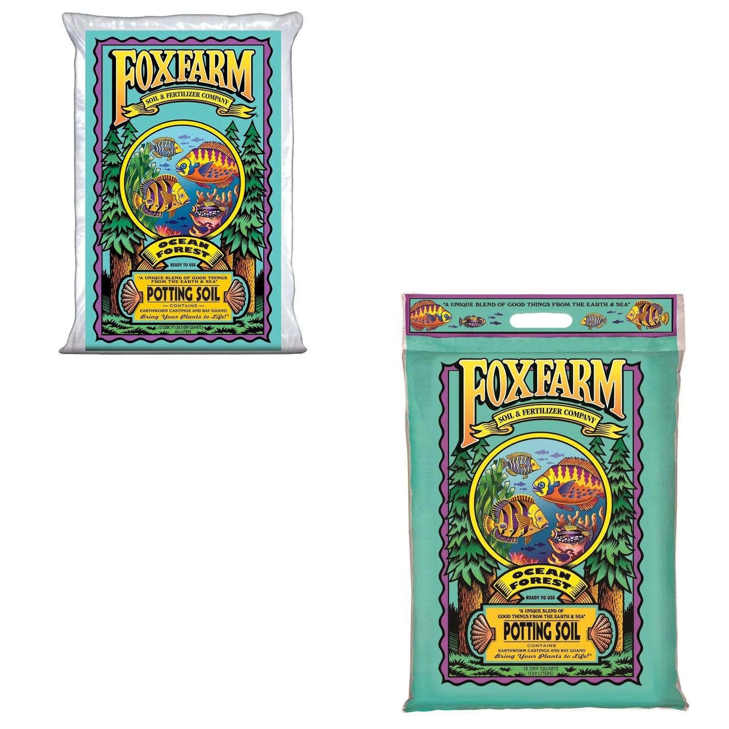 FoxFarm Potting Sizeoil Mix, 40Lbs. & Foxfarm Organic Potting Sizeoil Mix, 11.9Lbs