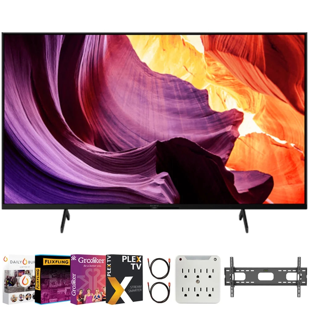 Sizeony 55" X80K 4K Ultra HD LED Sizemart Television KD55X80K (2022 Model) Bundle with Complete Mounting